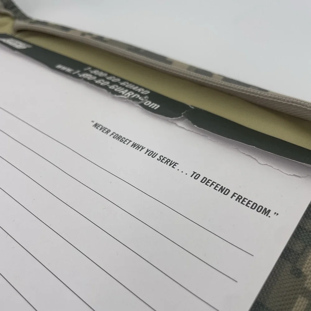 National Guard Digital Camo Notebook Portfolio Organizer Pad Field Notebook Zip